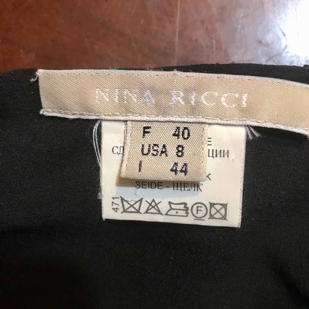 Nina Ricci cocktail silk dress France 6-8 - Picture 10 of 10